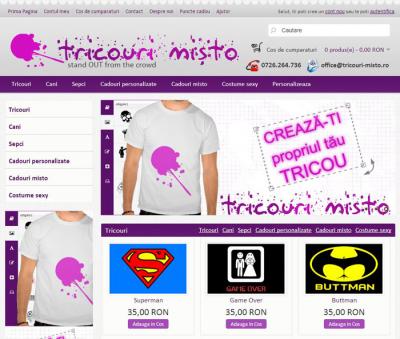 IWS launches a new online store, www.tricouri-misto.ro, within the project www.websiteuri.ro
