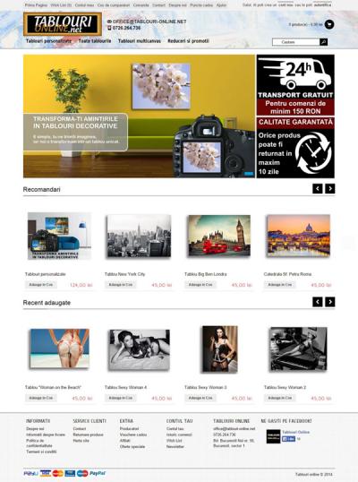 IWS launches a new online store, www.tablouri-online.net, within the project www.websiteuri.ro