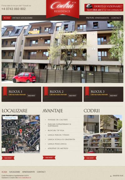 IWS launches a new website, www.codriiresidence.ro, within the project www.websiteuri.ro