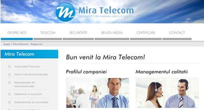 The website of Mira Telecom is redesigned by IWS